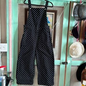 Black Jean polka dot overalls jumper